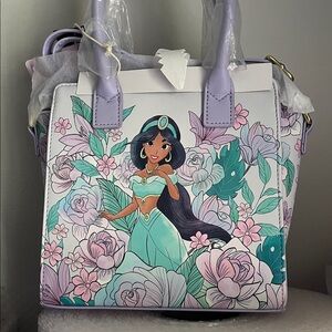 Loungefly Jasmine Floral Satchel in Lavender and Mint